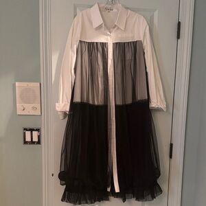 Sheer Black and White Jacket